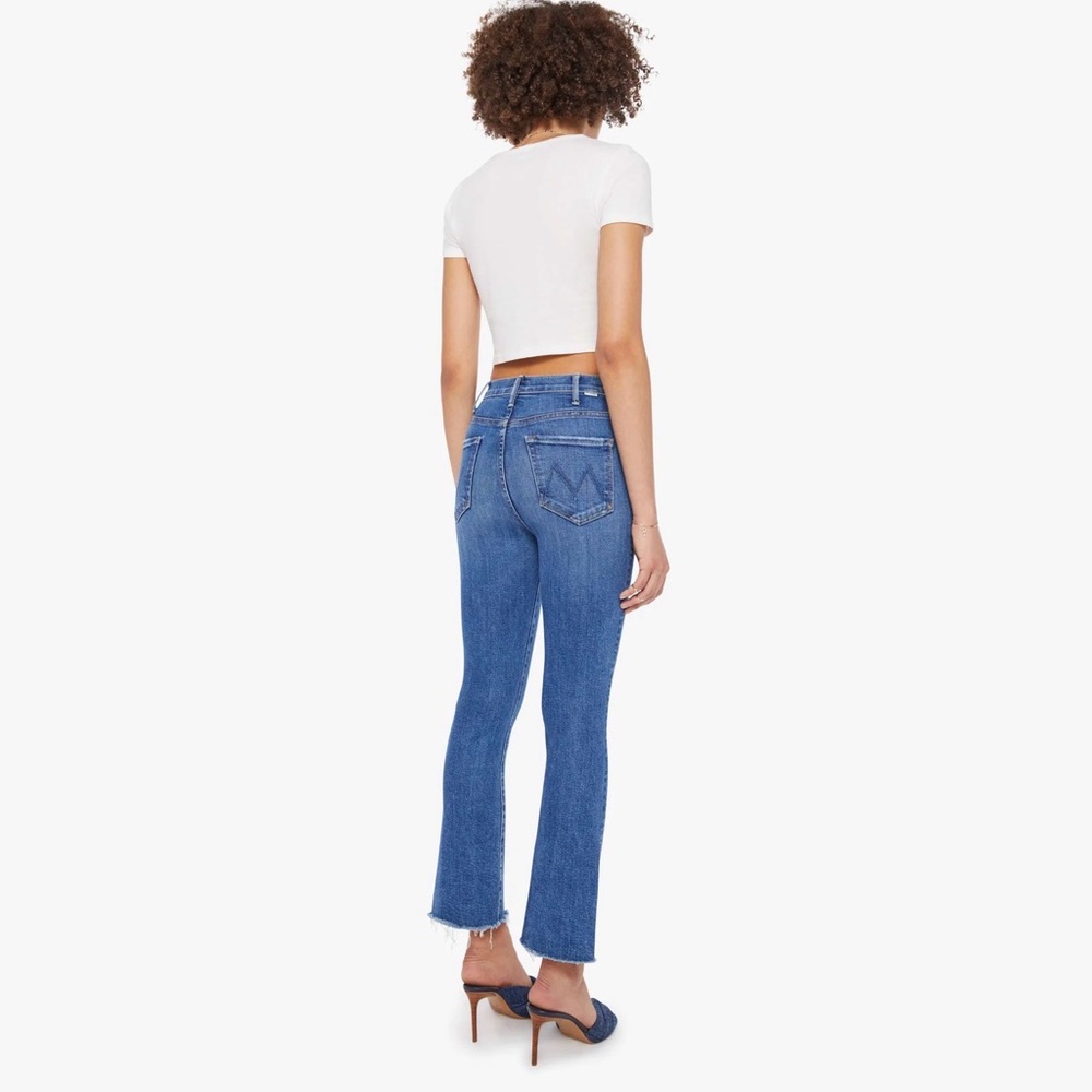MOTHER The Hustler Ankle Fray Jeans Grasping at Straws Women’s 25 Denim